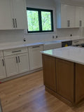 Contemporary Mixed-Tone Kitchen Cabinetry with Built-In Appliances