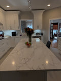 Modern Two-Tone Kitchen Cabinetry with Charcoal Gray Island